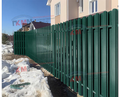 Евроштакетник ECON-O 16,5х99-0,45 RAL6005 Полиэстер.