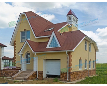 Мягкая черепица "Натур" красная, 3м2