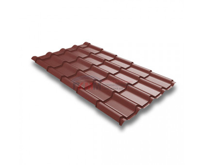 Металлочерепица камея 0,5 RAL 3009 Satin Металлочерепица камея 0,5 RAL 3009 Satin
