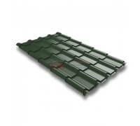 Металлочерепица камея 0,5 RAL 6020 Velur20