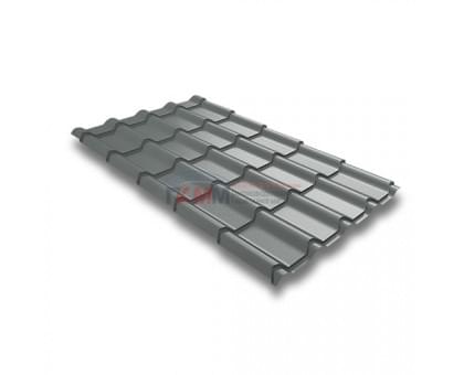 Металлочерепица камея 0,45 RAL 7005 Полиэстер