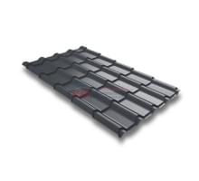 Металлочерепица камея 0,5 RAL 7024 Polydexter
