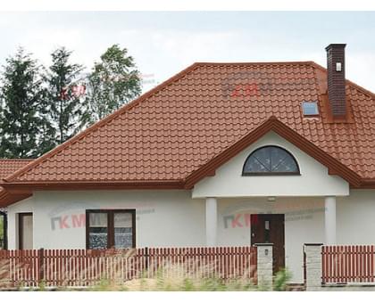 Металлочерепица камея 0,5 RAL 8004 Satin