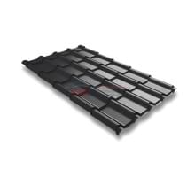 Металлочерепица камея 0,5 RAL 9005 Velur20