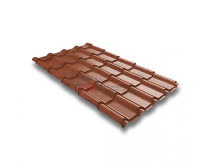 Металлочерепица камея 0,5 Safari Twincolor Brown