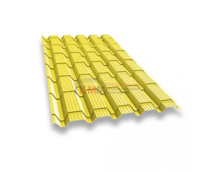 Металлочерепица монкатта-0,45 RAL1018 Полиэстер Металлочерепица монкатта-0,45 RAL1018 Полиэстер