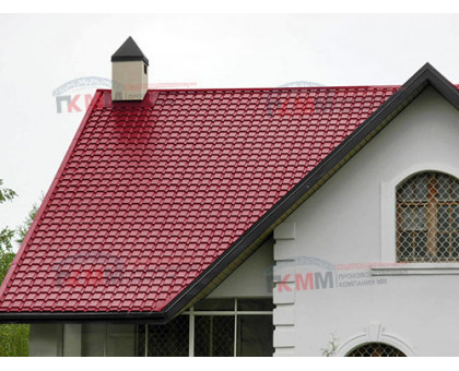 Металлочерепица каскад 0,45 RAL 3003 Полиэстер