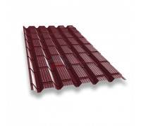 Металлочерепица каскад 0,45 RAL 3005 Полиэстер Металлочерепица каскад 0,45 RAL 3005 Полиэстер