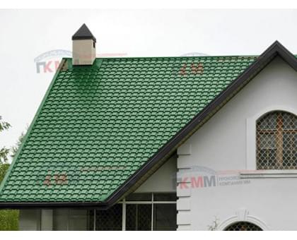 Металлочерепица каскад 0,45 RAL 6002 Полиэстер