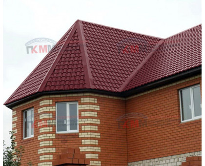 Металлочерепица монкатта-0,4 RAL3005 Полиэстер