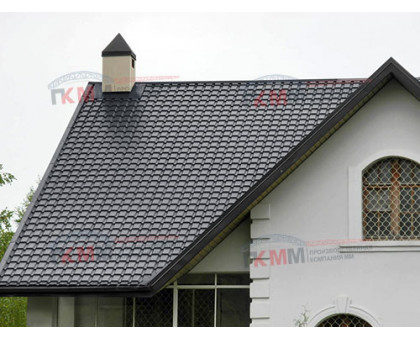 Металлочерепица каскад 0,5 RAL 7024 Velur20 Металлочерепица каскад 0,5 RAL 7024 Velur20