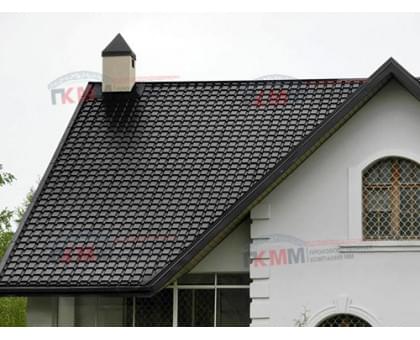 Металлочерепица каскад 0,5 RAL 9005 Velur20