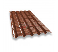 Металлочерепица каскад 0,5 Safari Twincolor Brown