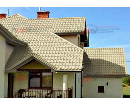 Металлочерепица кредо 0,45 RAL 1014 Полиэстер Металлочерепица кредо 0,45 RAL 1014 Полиэстер