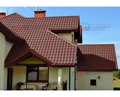 Металлочерепица кредо 0,45 RAL 3009 Полиэстер