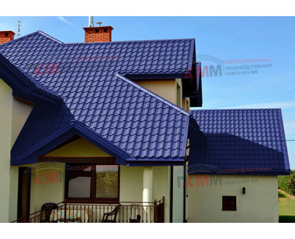 Металлочерепица кредо 0,45 RAL 5002 Полиэстер Металлочерепица кредо 0,45 RAL 5002 Полиэстер