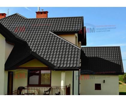 Металлочерепица кредо 0,5 RAL 9005 Стальной бархат Металлочерепица кредо 0,5 RAL 9005 Стальной бархат