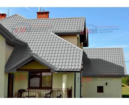 Металлочерепица кредо 0,45 RAL 9006 Полиэстер