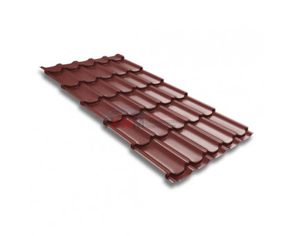 Металлочерепица квинта плюс 0,5 RAL 3009 Satin