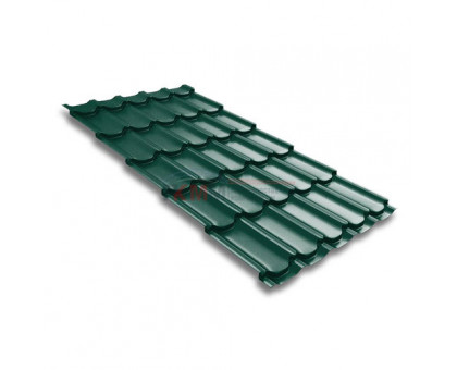 Металлочерепица квинта плюс 0,5 RAL 6005 Quarzit lite