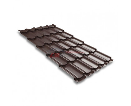 Металлочерепица квинта плюс 0,5 RAL 8017 Satin Металлочерепица квинта плюс 0,5 RAL 8017 Satin