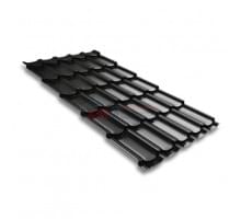 Металлочерепица квинта плюс 0,45 RAL 9005 Drap