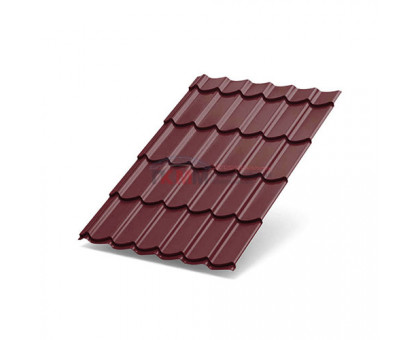 Металлочерепица Макси-0,5 RAL3005 Norman Металлочерепица Макси-0,5 RAL3005 Norman