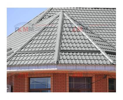 Металлочерепица Ламонтерра XL-0.5 RAL9006 Призма
