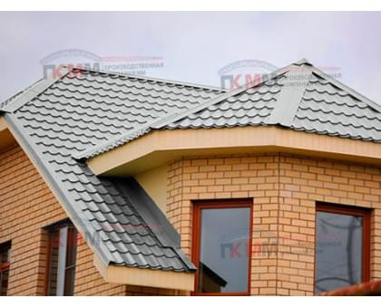 Металлочерепица Макси-0,45 RAL9006 Полиэстер