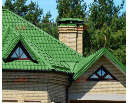 Металлочерепица Ламонтерра-0.5 RAL6018 Norman Металлочерепица Ламонтерра-0.5 RAL6018 Norman