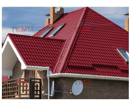 Металлочерепица Монтеррей-0,45 RAL3003 Полиэстер.