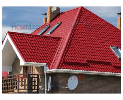 Металлочерепица Монтеррей-0,5 RAL3020 Полиэстер.