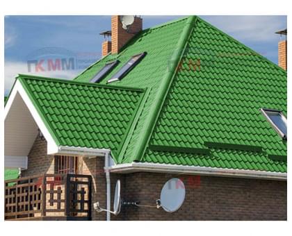 Металлочерепица Монтеррей-0,5 RAL6018 Полиэстер.