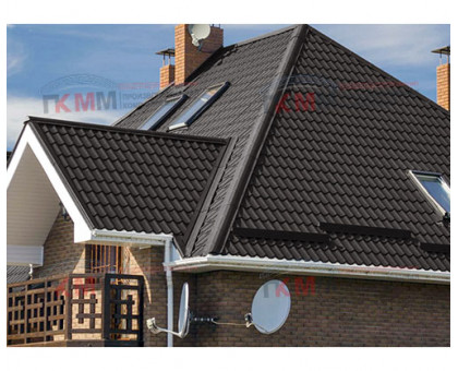 Металлочерепица Монтеррей-0,5 RAL8019 Viking E Металлочерепица Монтеррей-0,5 RAL8019 Viking E