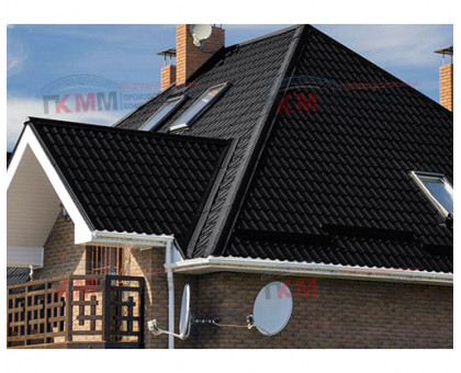 Металлочерепица Монтеррей-0,5 RAL9005 PURMAN