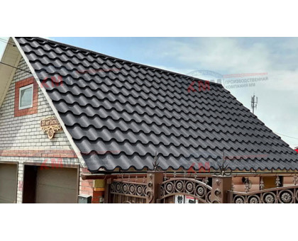 Металлочерепица Монтерроса-ML-0,5 RAL7024 Colorcoat Prisma
