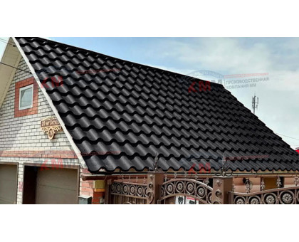 Металлочерепица Монтерроса-X-0,5 RAL9005 Viking E