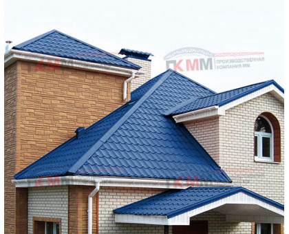 Металлочерепица Супермонтеррей-0,5 RAL5005 PURMAN