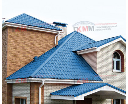 Металлочерепица Супермонтеррей-0,5 RAL5015 Полиэстер