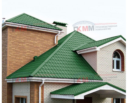 Металлочерепица Супермонтеррей-0,45 RAL6002 Полиэстер