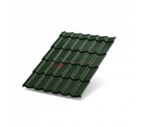 Металлочерепица Супермонтеррей-0,5 RAL6007 Viking E