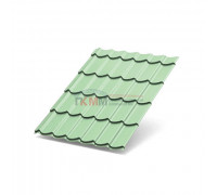 Металлочерепица Супермонтеррей-0,5 RAL6019 Norman