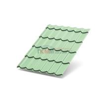 Металлочерепица Супермонтеррей-0,5 RAL6019 Norman