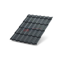 Металлочерепица Супермонтеррей-0,5 RAL7024 PURMAN