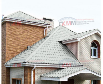 Металлочерепица Супермонтеррей-0,5 RAL7035 Полиэстер Металлочерепица Супермонтеррей-0,5 RAL7035 Полиэстер