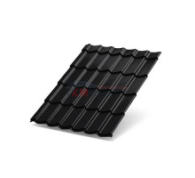 Металлочерепица Супермонтеррей-0,5 RAL9005 PURMAN