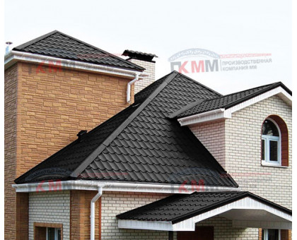 Металлочерепица Супермонтеррей-0,5 RAL9005 PURMAN