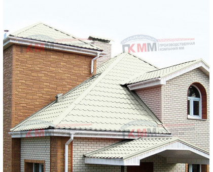 Металлочерепица Супермонтеррей-0,45 RAL9010 Полиэстер