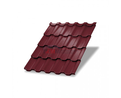 Металлочерепица Трамонтана-M-0,5 RAL3005 Colorcoat Prisma