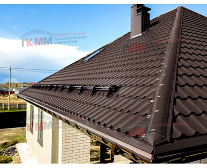 Металлочерепица Трамонтана-M-0,5 RAL8017 Colorcoat Prisma